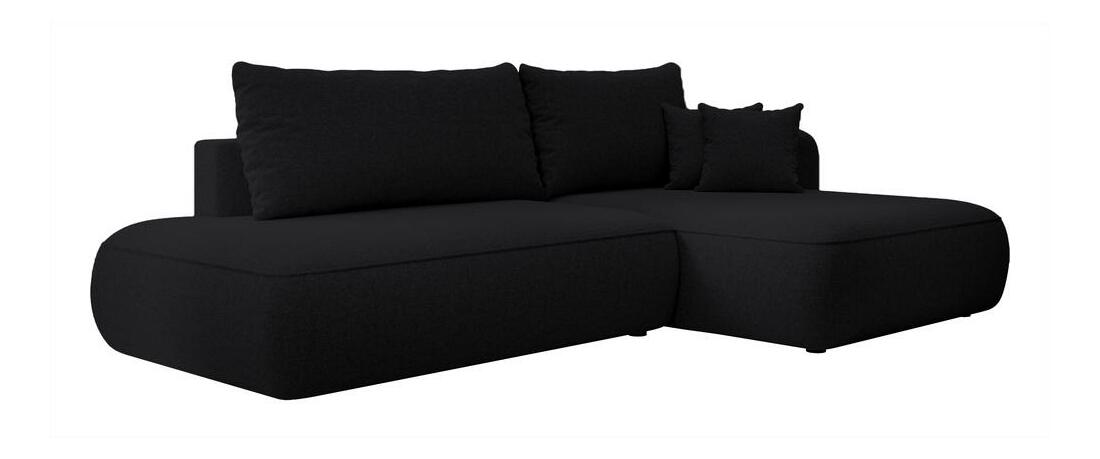 Rohová sedacia súprava Fergie (P) (čierna + čierna)