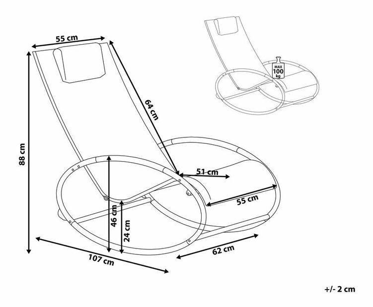 Scaun de grădină Capo (albastru deschis)
