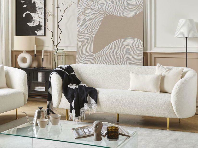 Háromszemélyes kanapé Leon (fehér)