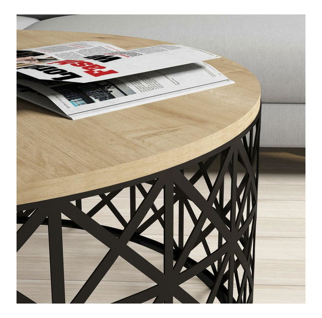 Stolić za kavu Vutada (hrast + crna)