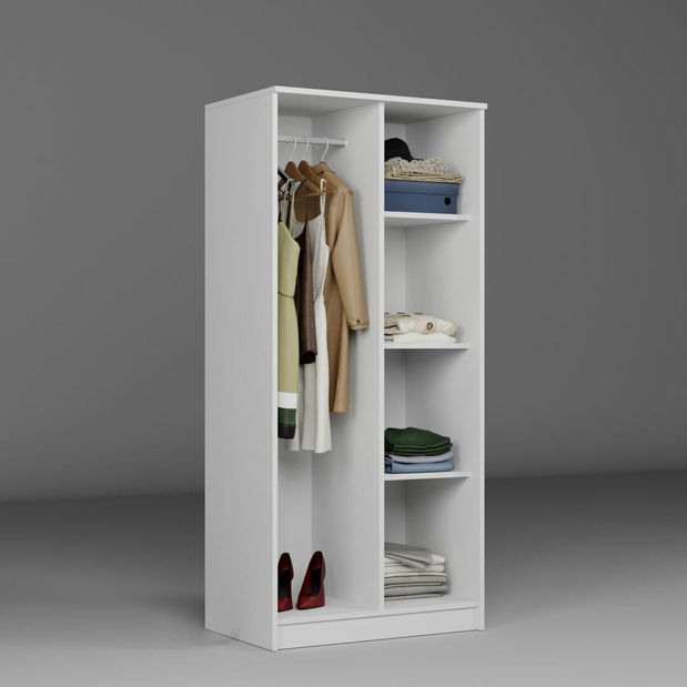 Šatníková skriňa Kentucky A (biela)