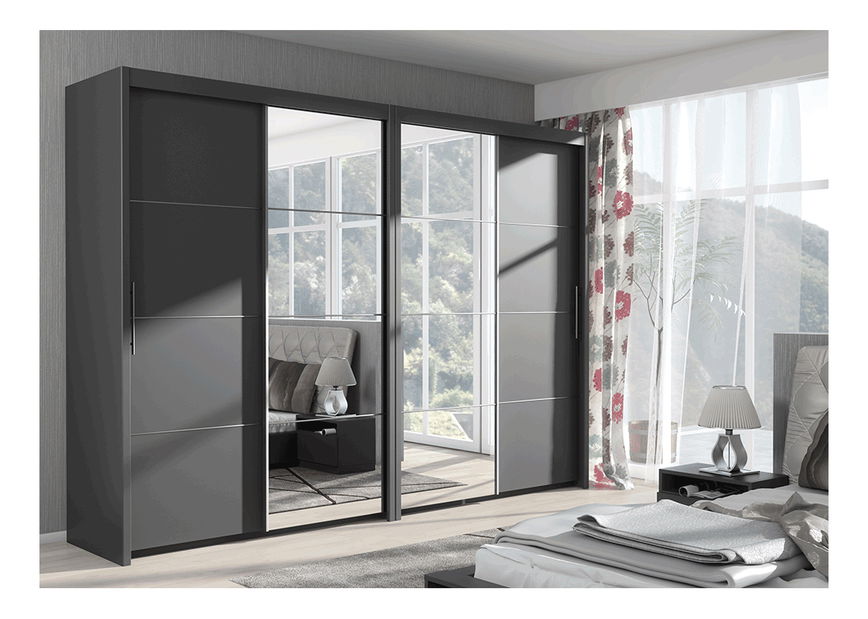 Šatníková skriňa Kelippa 150 cm (sivá)