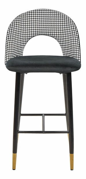 Set 2 ks barových stoličiek Fabian (čiernobiela)
