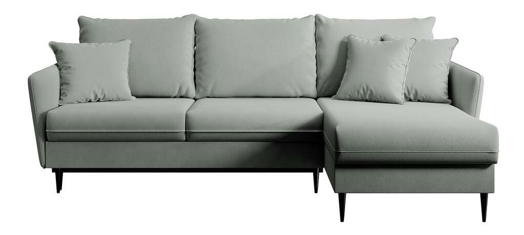 Rohová sedacia súprava Vivaldio L (sivá + čierna)