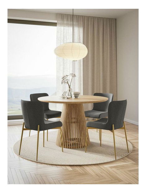 Jedálenská stolička Nebula (sivá + zlatá)