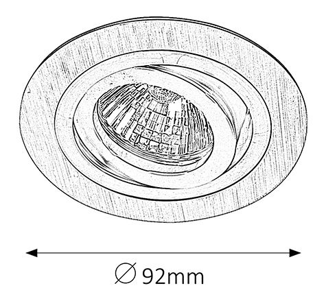 Vstavané svietidlo Spot Fashion 1116 (brúsený hliník)