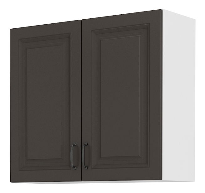 Felső konyhaszekrény Sheila 80 G 72 2F (fehér + grafit)