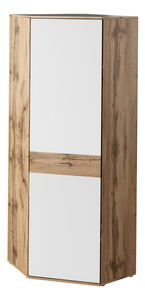 Kutni ormar s policama Cyrio PC tip 3 (hrast wotan + bijela)