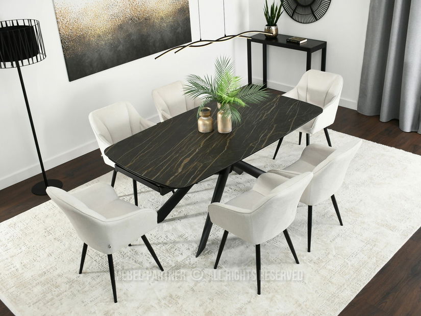 Scaun Bonita (crem + auriu)