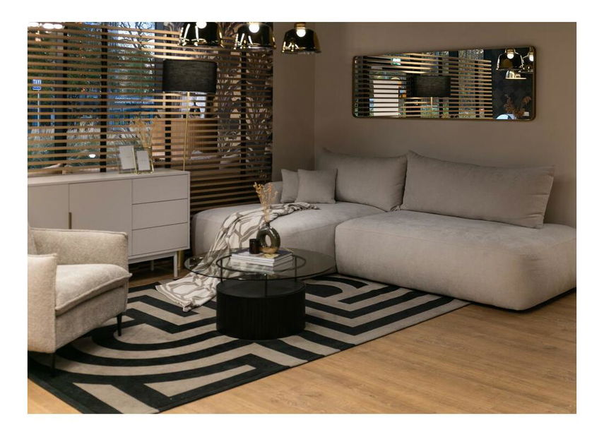 Kutna garnitura Fergie (L) (krem + crna)