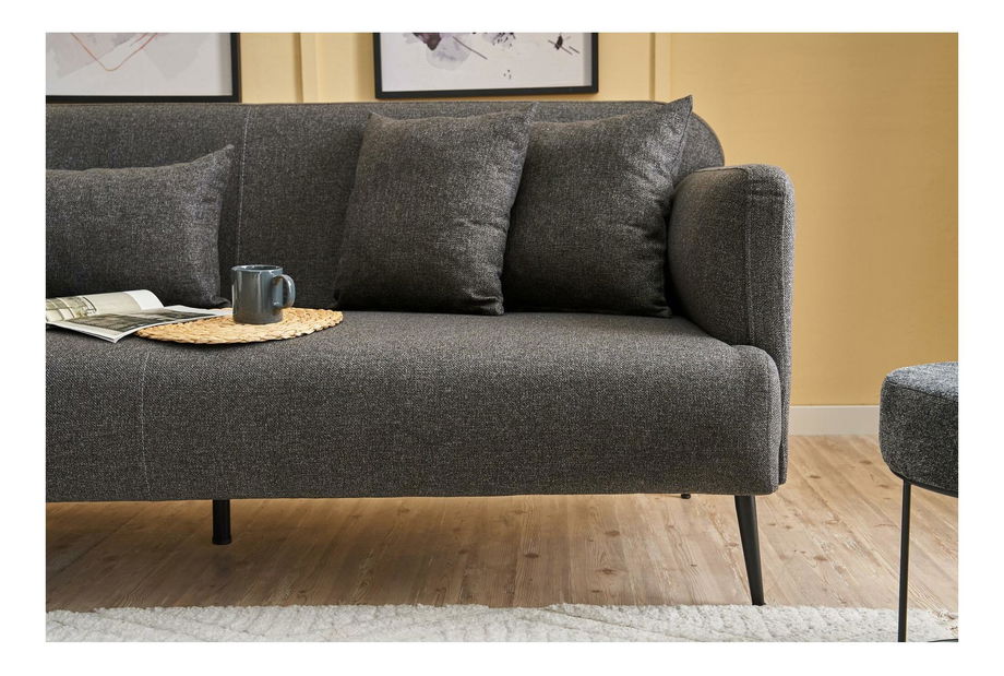 Pohovka trojsedačka Revosatta (antracit + čierna)