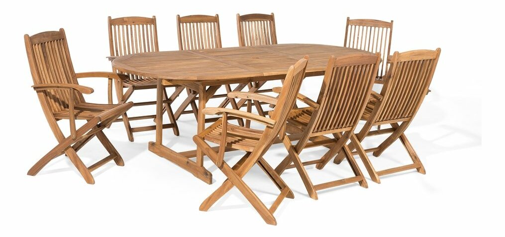 Set de masă pentru grădină Mali (lemne deschis)