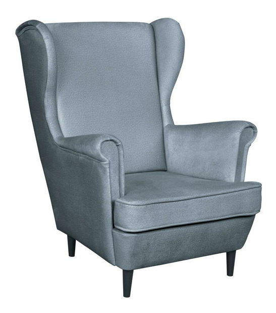 Fotoliu cu urechi Lotonas (gri albastru + wenge + negru) 