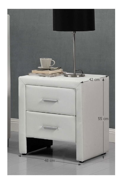 Nočný stolík Celdean (biela) *výpredaj