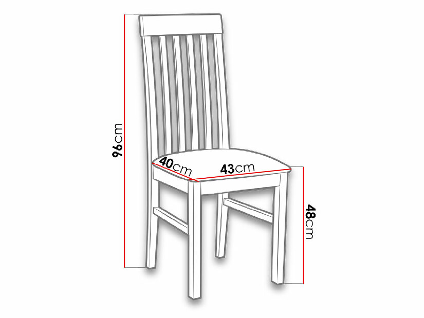 Jedálenská stolička Zefir I (dub sonoma + červená) *výpredaj