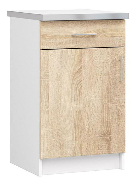 Kuchynská zostava 180 cm Lula TYP1 C (biela + dub sonoma)