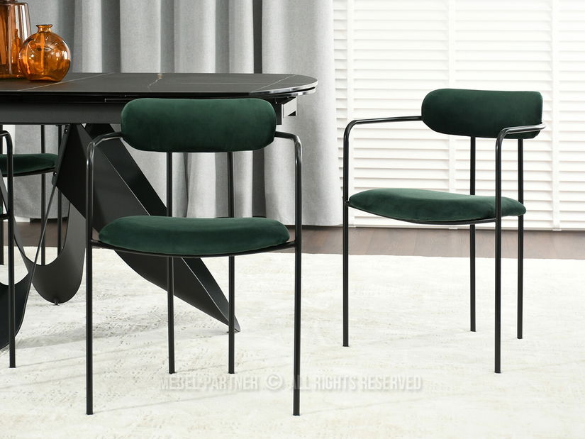 Stolička Magnus (zelená + čierna)