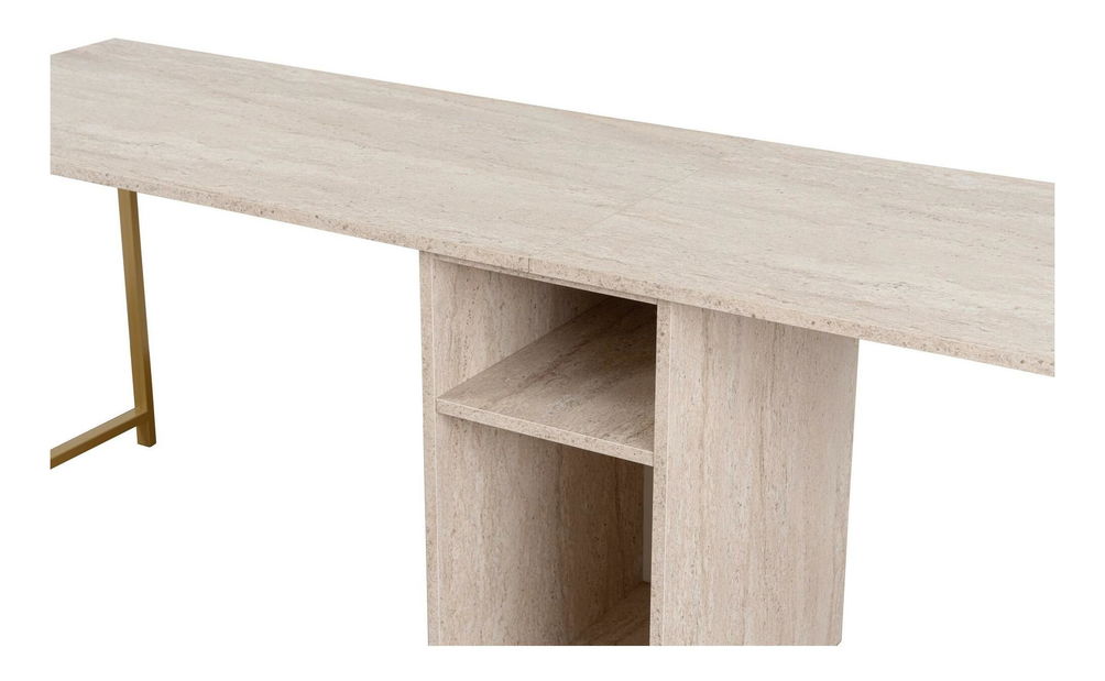 PC stolić Torpedo (travertin + zlatna)