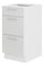 Donji kuhinjski ormarić- Lavera 40 D 3S BB QUADRO (bijela + bijeli sjaj)