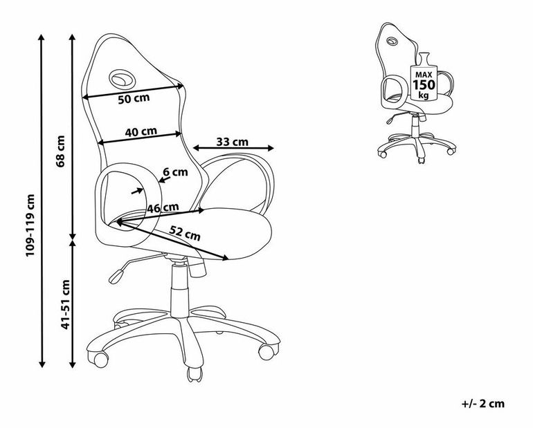 Kancelárska stolička Isit (fialová)