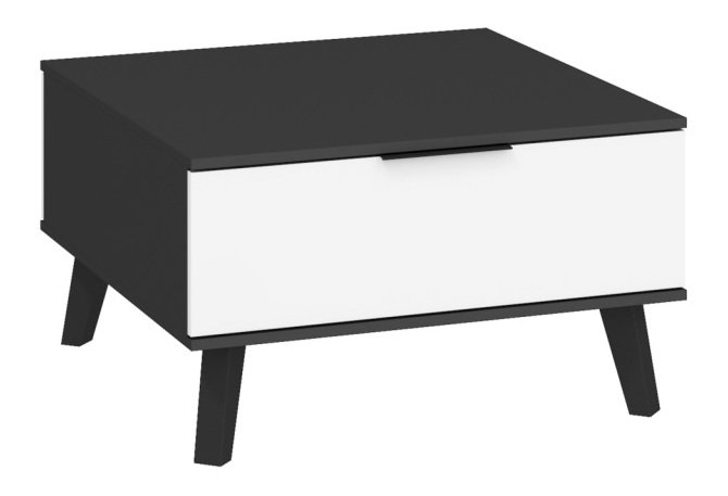 Masă de cafea Shela SVN-06 (negru + alb lucios)