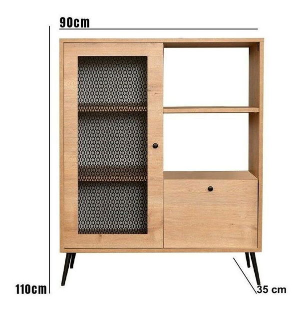 Skrinka Bonny (dub + čierna)