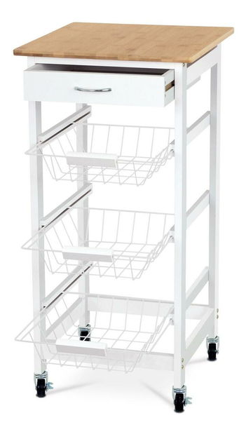 Stol za serviranje Dulcemente 1 (bambus + bijela mat)