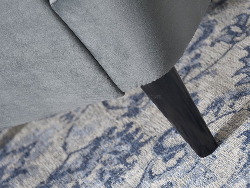 Kreslo ušiak Margis (sivá + biela)