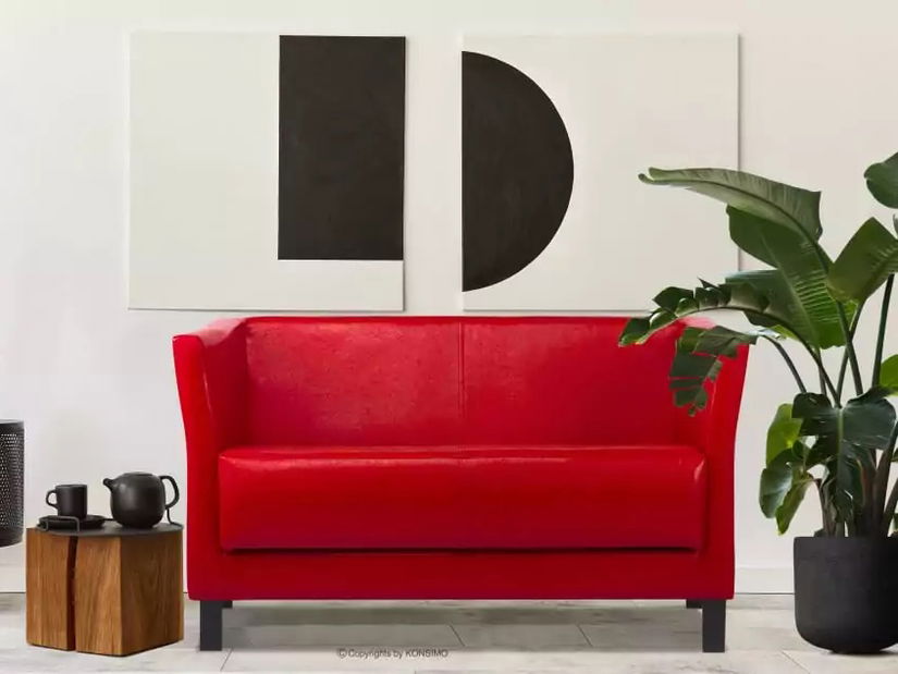 Canapea două locuri Elidin (roșu)