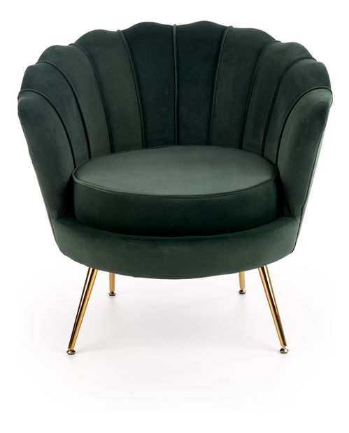 Relaxačné kreslo Altha (zelená + zlatá)