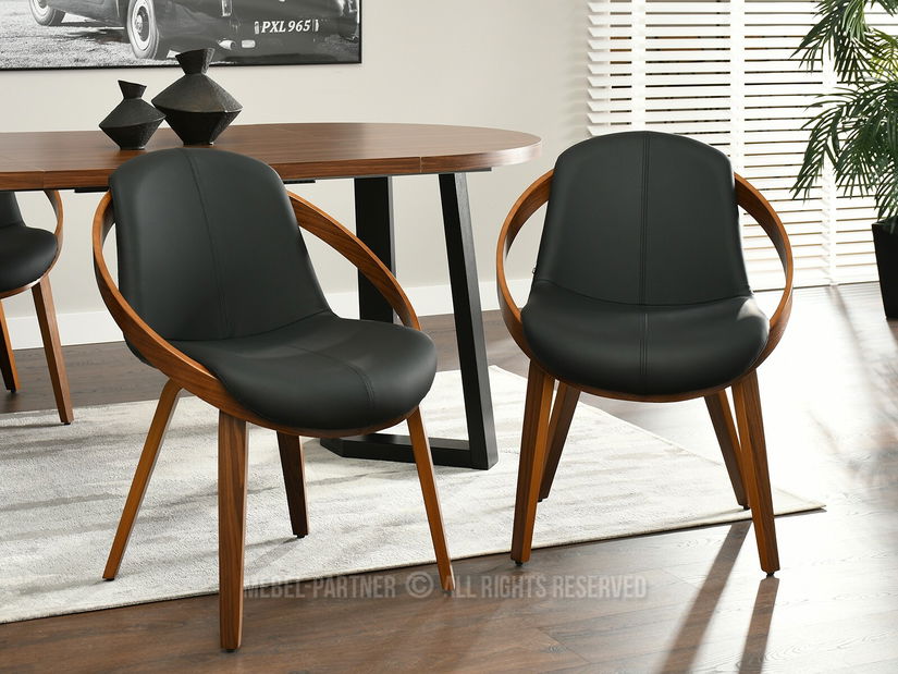 Stolička Lila K (čierna + orech)