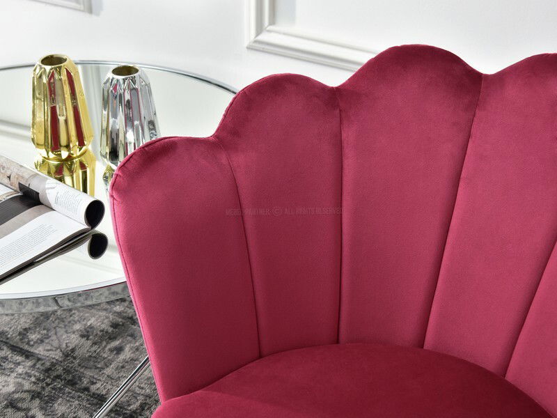 Fotelja Lasair (ružičasta + crna)