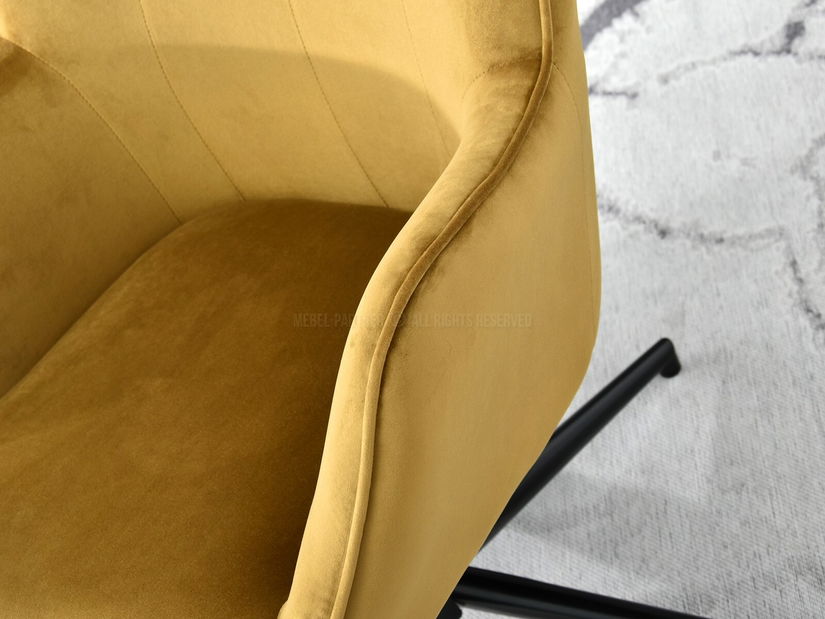 Kreslo Truni (zlatá + čierna)