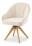 Jedálenská stolička Destete (krémová + dub)