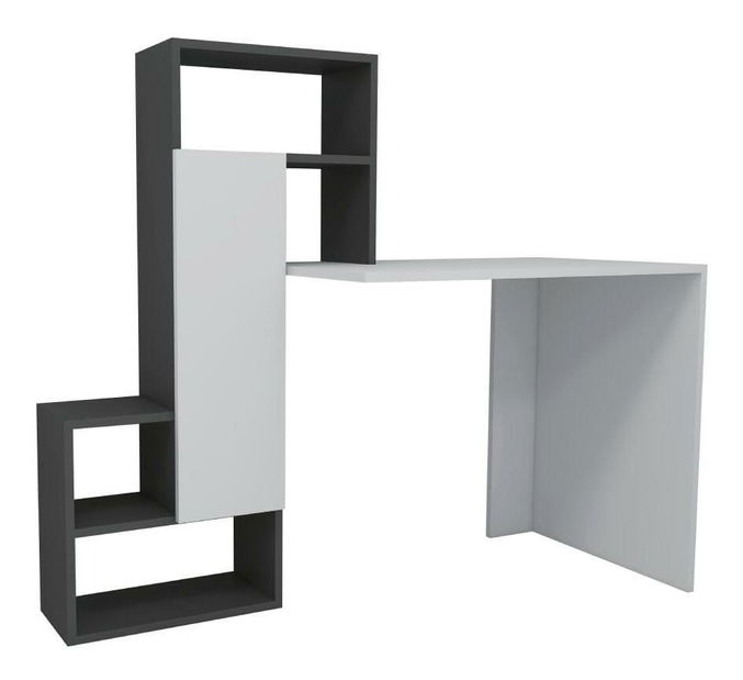 PC stolík Kavesi 2 (biela + antracit) 