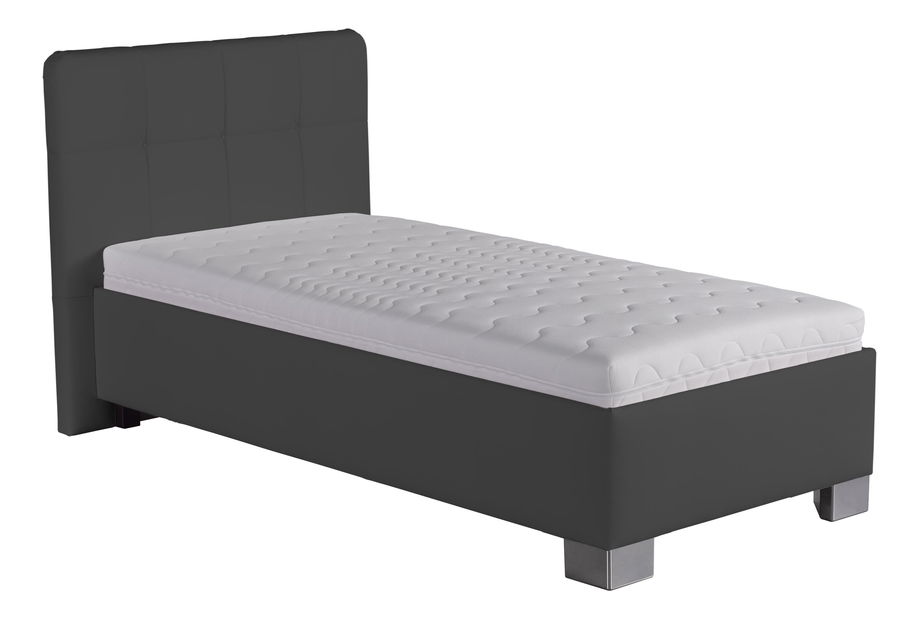 Jednolôžková posteľ 90 cm Blanár Kelly (sivá) (s roštom a matracom Nelly)