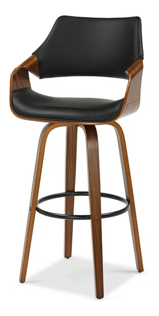 Scaun bar Rolenzono H75 (negru)