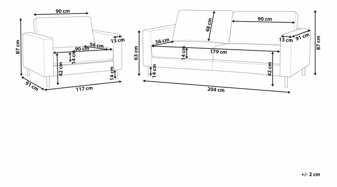 Garnitura za sjedenje Skive (bež)