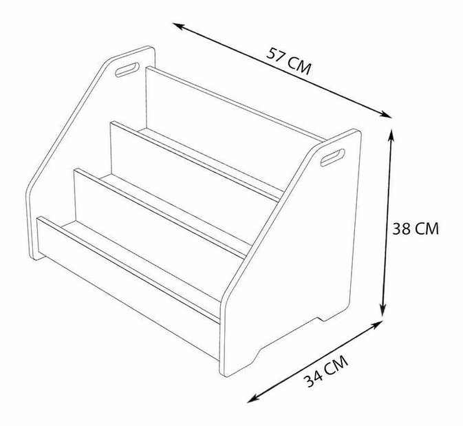 Raft pentru copii Pidili 3 (alb + natural)