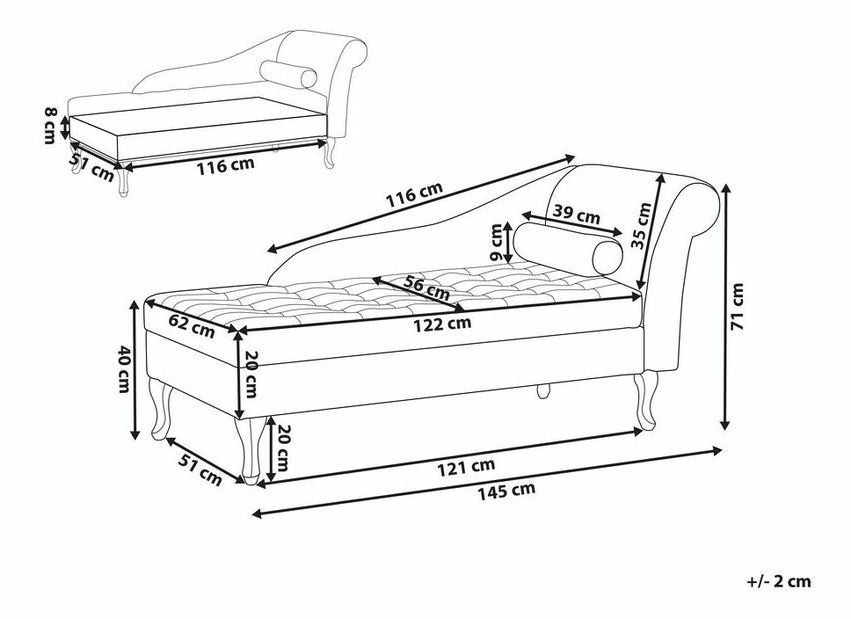 Sofa Pessia (sivo-bež) (D)
