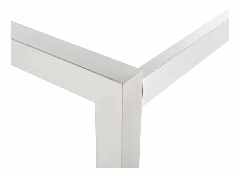 Set de masă pentru grădină Grosso (negru) (scaune albe) (pentru 8 persoane) (piatră)