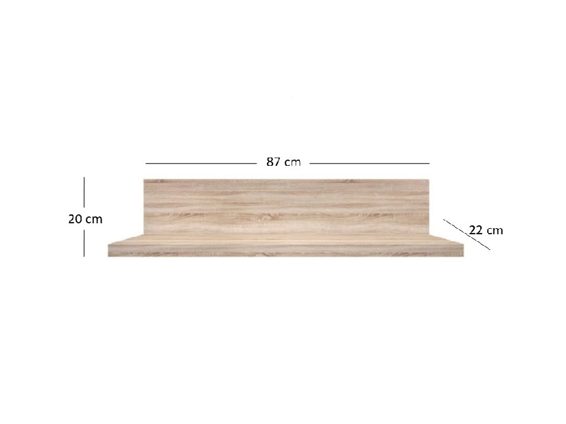 Polc 90 cm Noella (szonoma tölgy)