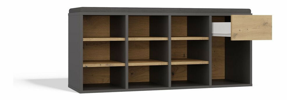 Cipőtároló Telos 1 (antracit + artisan tölgy)