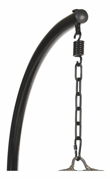 Fotoliu suspendat cu cadru CALSO (poliratan) (gri)