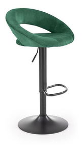 Scaun tip bar Herlinda (verde închis + negru)