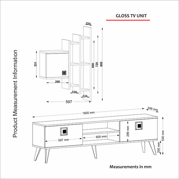 Mobilier living Gimme (Nuc + Auriu)