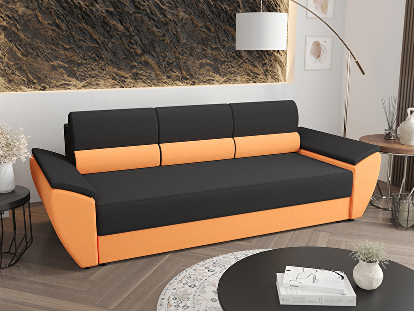 Háromszemélyes kanapé Radiant Bis (barna + narancssárga)
