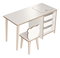 Măsuță pentru copii cu scaun Sonka 1 (alb)