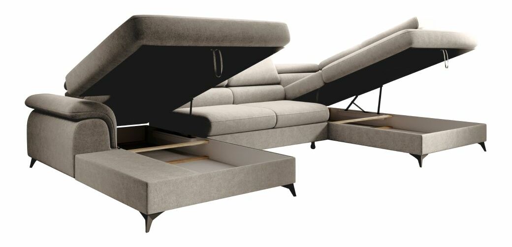 Colțar în formă de U Coly (bej) (cu sp. depozitare) (P)