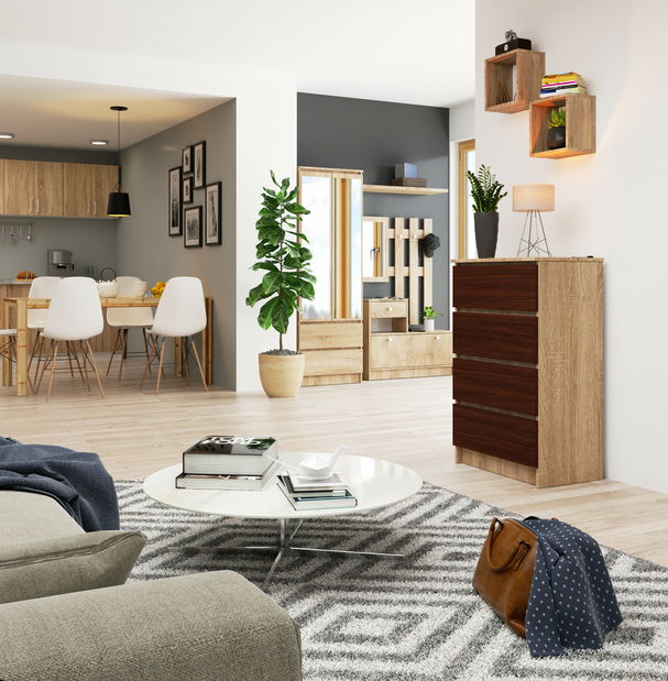 Komód Kadir Típus2 (szonoma tölgy + wenge)